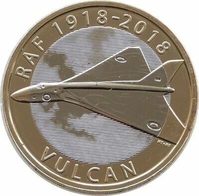 2018 Royal Air Force RAF Vulcan £2 Brilliant Uncirculated Coin