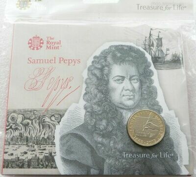 2019 Samuel Pepys £2 Brilliant Uncirculated Coin Pack Sealed