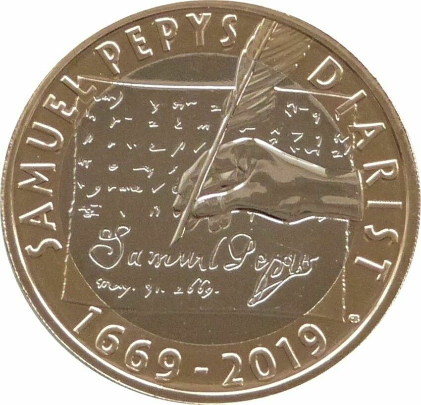 2019 Samuel Pepys £2 Brilliant Uncirculated Coin