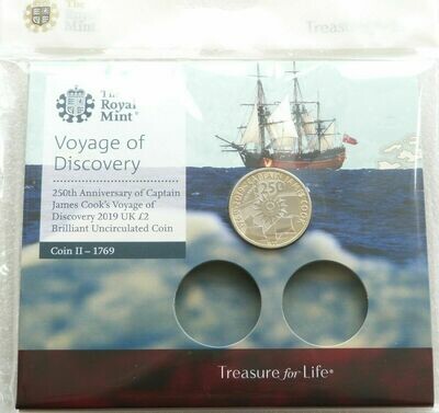 2019 Captain Cook £2 Brilliant Uncirculated Coin Pack Sealed