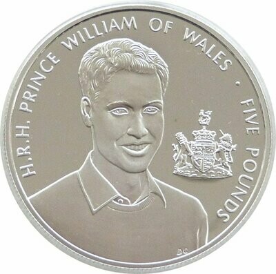 2003 Guernsey Prince William 21st Birthday £5 Silver Proof Coin