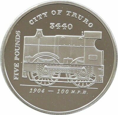 2004 Guernsey Golden Age of Steam City of Truro £5 Silver Proof Coin