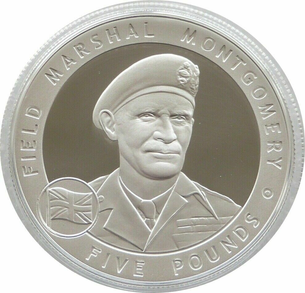 2007 Guernsey Great Britons Field Marshall Montgomery £5 Silver Proof Coin