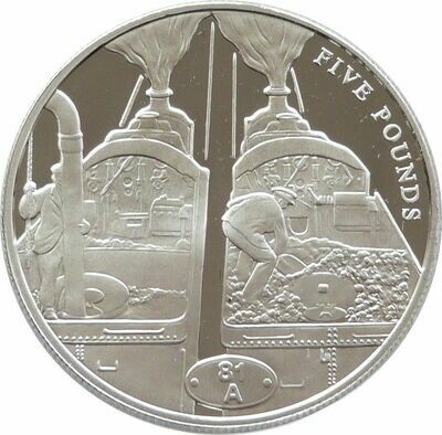 2004 Guernsey Golden Age of Steam On Shed £5 Silver Proof Coin