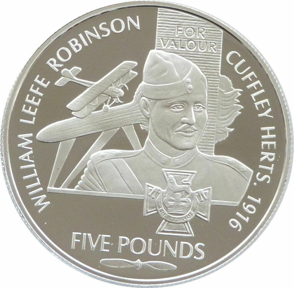 2006 Guernsey Victoria Cross William Robinson £5 Silver Proof Coin