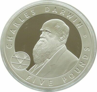 2006 Jersey Great Britons Charles Darwin £5 Silver Proof Coin