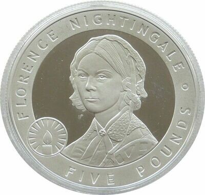 2006 Jersey Great Britons Florence Nightingale £5 Silver Proof Coin