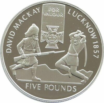 2006 Jersey Victoria Cross David Mackay £5 Silver Proof Coin