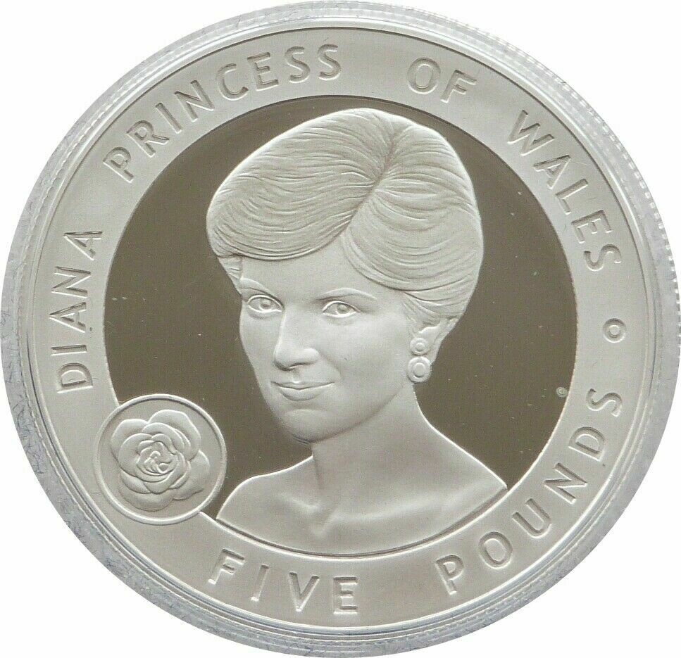 2007 Jersey Great Britons Lady Diana £5 Silver Proof Coin