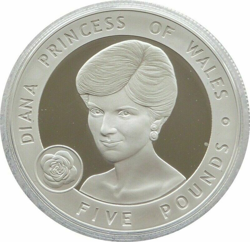 2007 Jersey Great Britons Lady Diana £5 Silver Proof Coin
