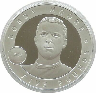 2006 Jersey Great Britons Sir Bobby Moore £5 Silver Proof Coin