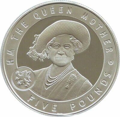 2007 Jersey Great Britons Queen Mother £5 Silver Proof Coin