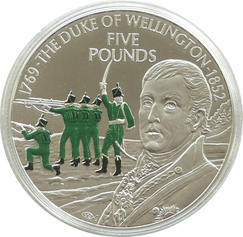 2002 Jersey Duke of Wellington £5 Silver Proof Coin