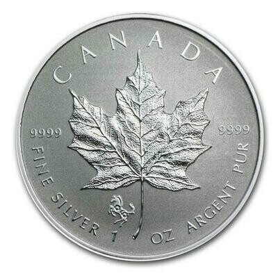 2014 Canada Maple Leaf Horse Privy $5 Silver Reverse Proof 1oz Coin