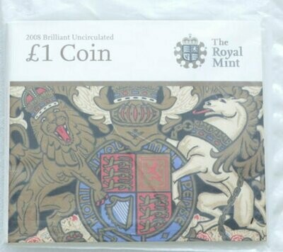 2008 Royal Shield of Arms £1 Brilliant Uncirculated Coin Pack Sealed