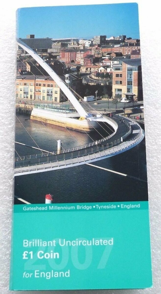 2007 Gateshead Millennium Bridge £1 Brilliant Uncirculated Coin Pack
