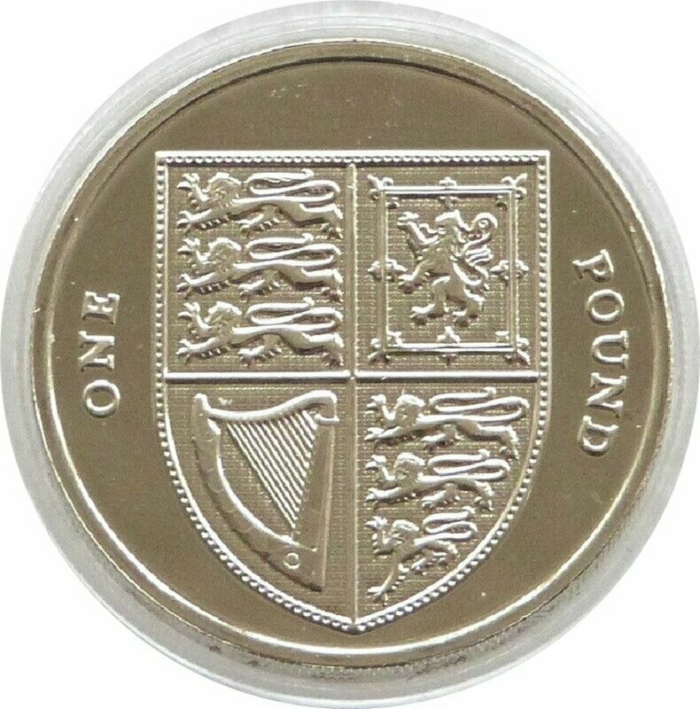 2015 Royal Shield of Arms £1 Brilliant Uncirculated Coin - Fourth Portrait