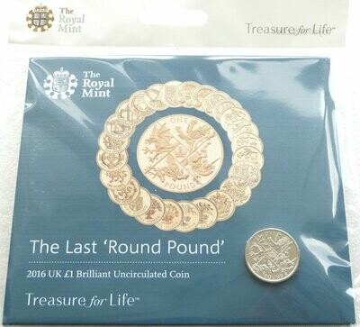2016 Last Round Pound £1 Brilliant Uncirculated Coin Pack Sealed - Not Issued Into General Circulation