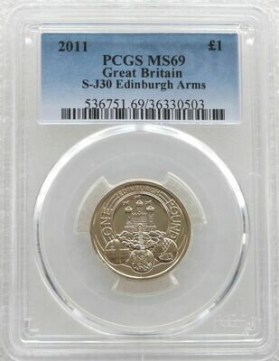 2011 Capital Cities of the UK Edinburgh £1 Brilliant Uncirculated Coin PCGS MS69