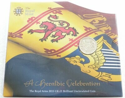 2015 Royal Arms £1 Brilliant Uncirculated Coin Pack Sealed- Fifth Portrait