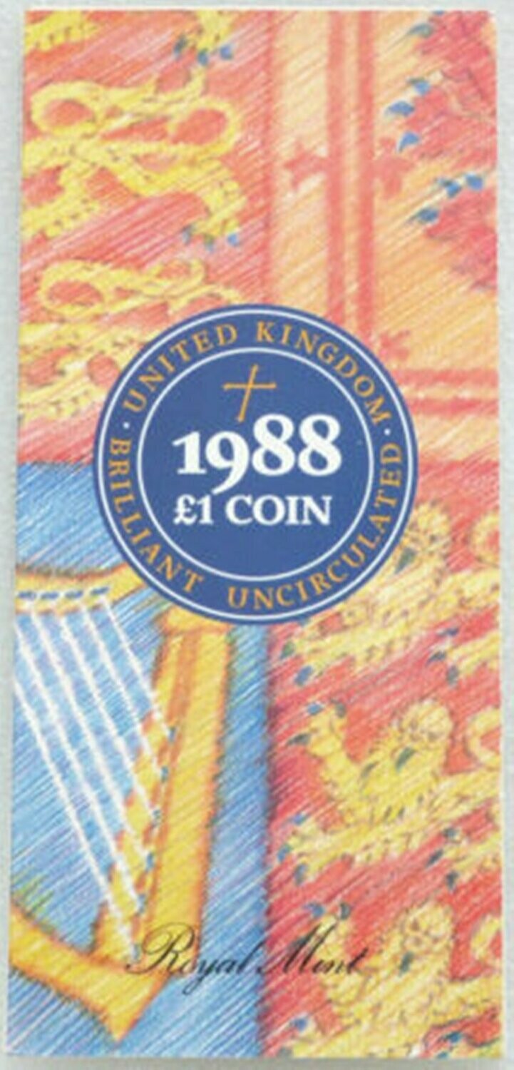 1988 Crowned Royal Shield £1 Brilliant Uncirculated Coin Pack