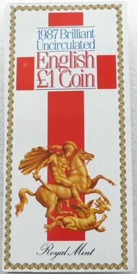 1987 English Royal Oak Tree £1 Brilliant Uncirculated Coin Pack