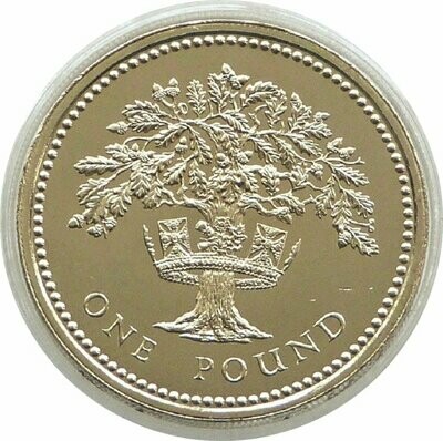 1987 English Royal Oak Tree £1 Brilliant Uncirculated Coin