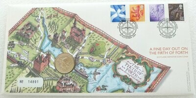 2004 Forth Railway Bridge £1 Brilliant Uncirculated Coin First Day Cover