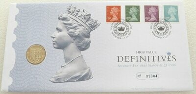 2009 Royal Shield of Arms £1 Brilliant Uncirculated Coin First Day Cover