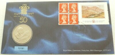 1998 Prince Charles of Wales £5 Brilliant Uncirculated Coin First Day Cover