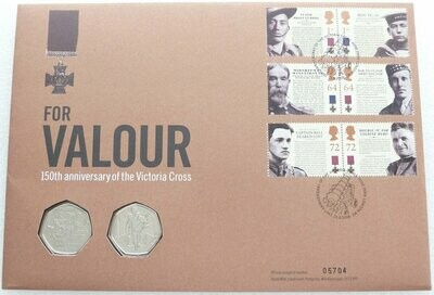 2006 Victoria Cross 50p Brilliant Uncirculated 2 Coin Set First Day Cover