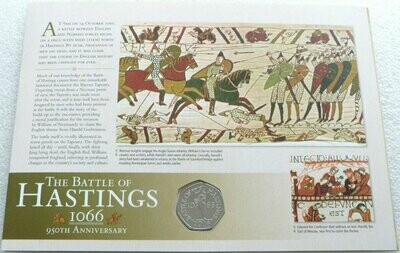 2016 Battle of Hastings 50p Brilliant Uncirculated Coin Folder