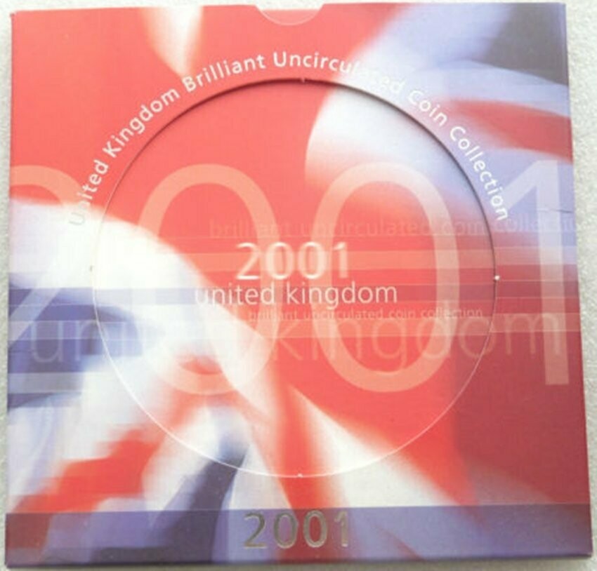 2001 Royal Mint Annual Brilliant Uncirculated 9 Coin Set