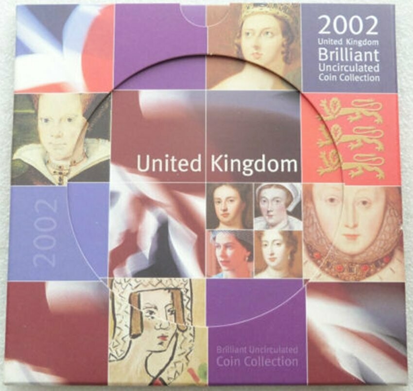 2002 Royal Mint Annual Brilliant Uncirculated 8 Coin Set