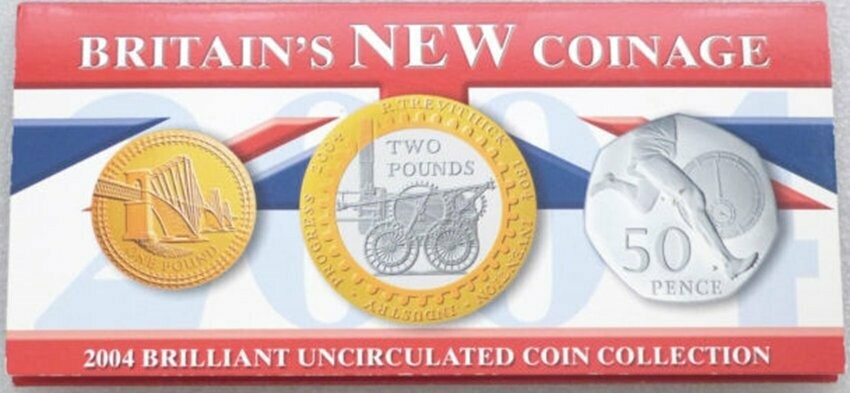 2004 Royal Mint Brilliant Uncirculated 3 Coin Set
