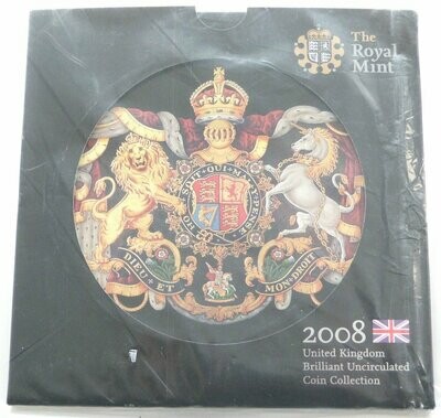 2008 Royal Mint Annual Brilliant Uncirculated 9 Coin Set Sealed