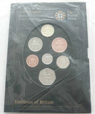 2008 Emblems of Britain Brilliant Uncirculated 7 Coin Set