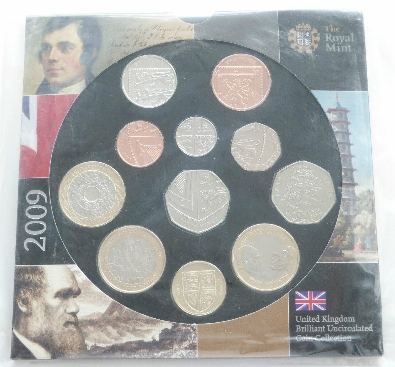 2009 Royal Mint Annual Brilliant Uncirculated 11 Coin Set Sealed
