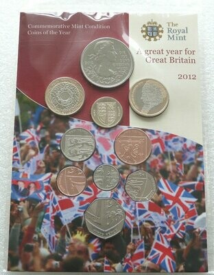 2012 Royal Mint Annual Brilliant Uncirculated 10 Coin Set Sealed