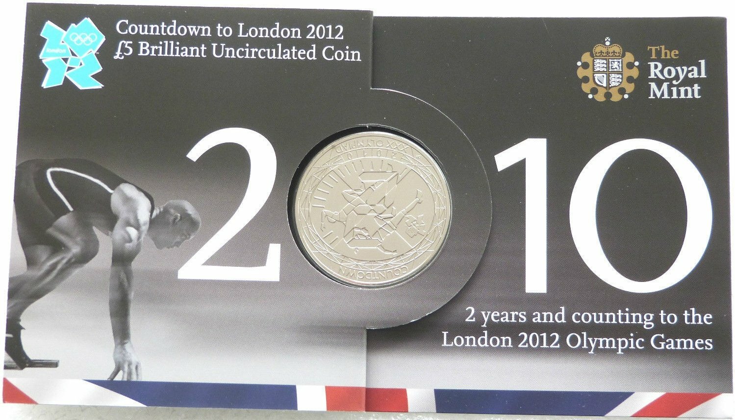 Set 4 x £5 COUNTDOWN BU COINS 2009/2010/2011/2012 London Olympic Royal Mint New 