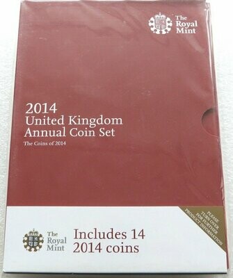 2014 Royal Mint Annual Brilliant Uncirculated 14 Coin Set Sealed