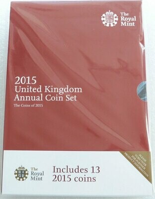 2015 Royal Mint Annual Brilliant Uncirculated 13 Coin Set Sealed