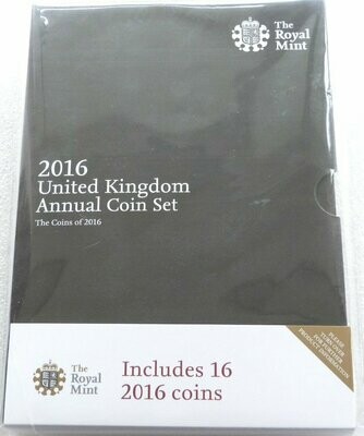 2016 Royal Mint Annual Brilliant Uncirculated 16 Coin Set Sealed