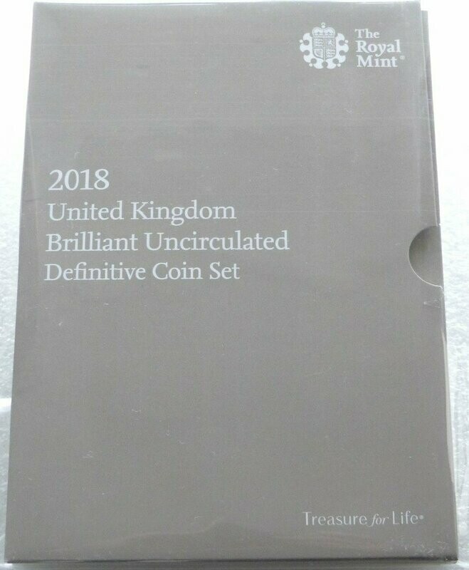 2018 Royal Mint Annual Definitive Brilliant Uncirculated 8 Coin Set Sealed