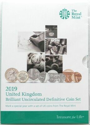 2019 Royal Mint Annual Definitive Brilliant Uncirculated 8 Coin Set Sealed