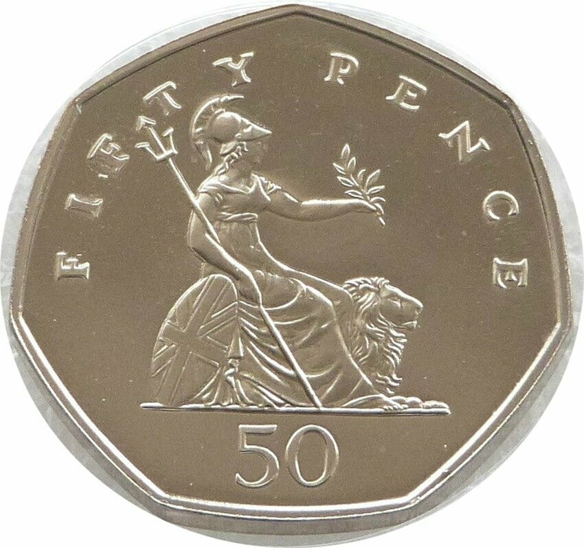 2002 Britannia 50p Brilliant Uncirculated Coin