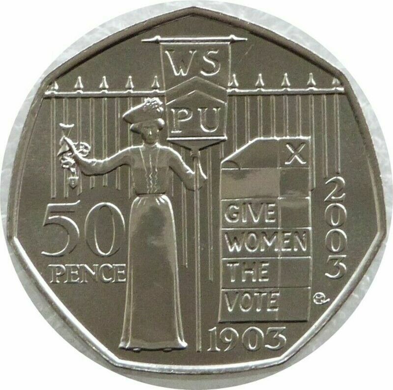 2003 Suffragettes 50p Brilliant Uncirculated Coin