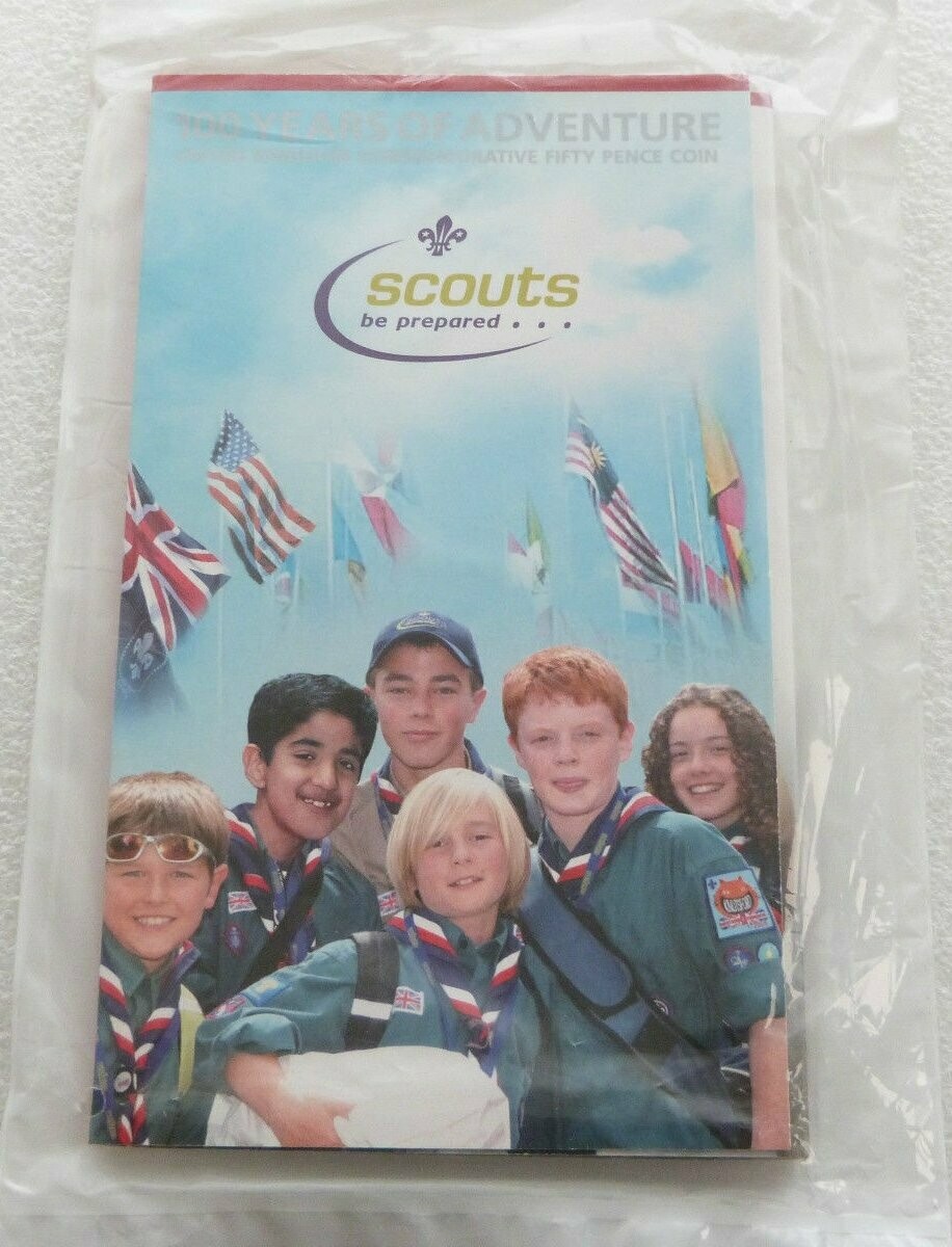 2007 Scout Movement Centenary 50p Brilliant Uncirculated Coin Pack Sealed