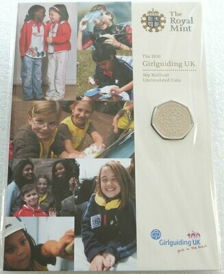 2010 Girlguiding 50p Brilliant Uncirculated Coin Pack Sealed