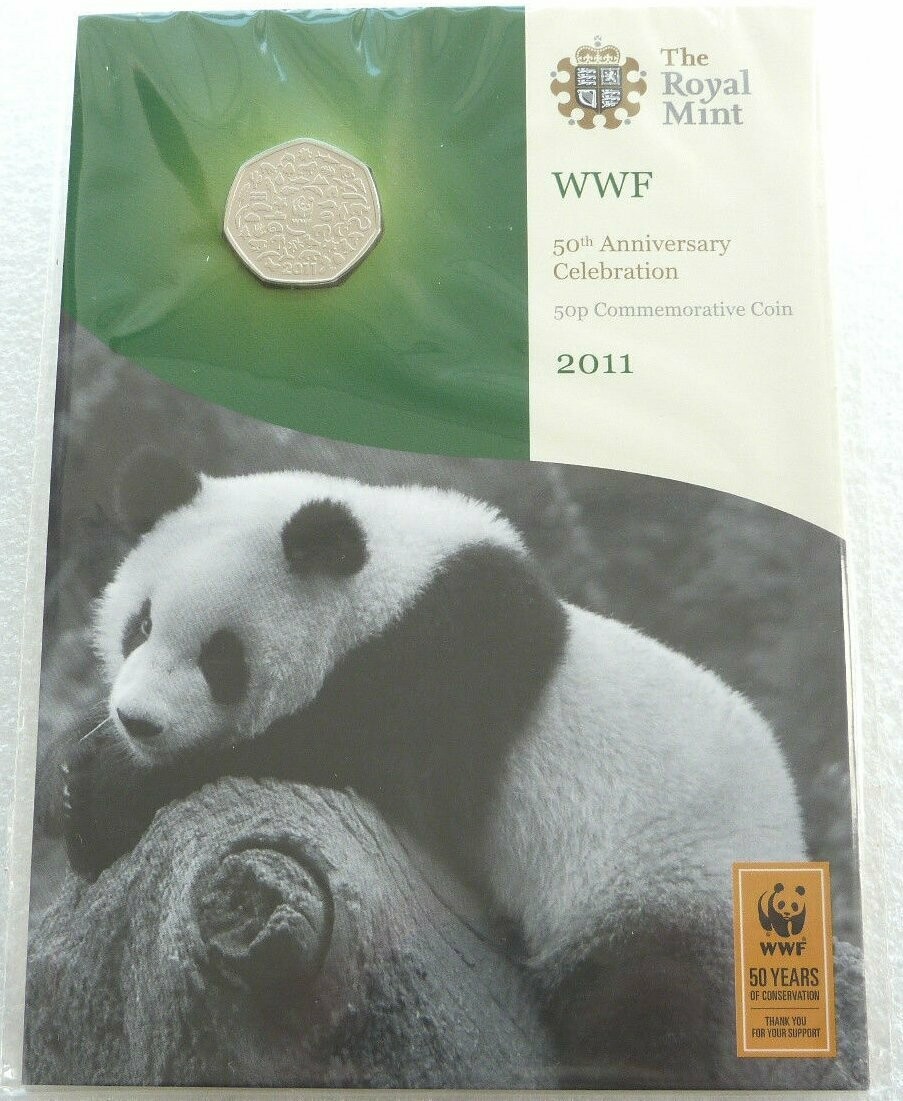 2011 World Wildlife Fund WWF 50p Brilliant Uncirculated Coin Pack Sealed